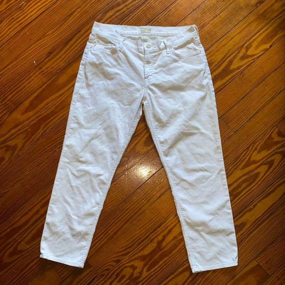 Mother Jeans The Drop Out Soft Focus in Almond White Jeans, Size 28, MSRP $228 - Picture 12 of 15